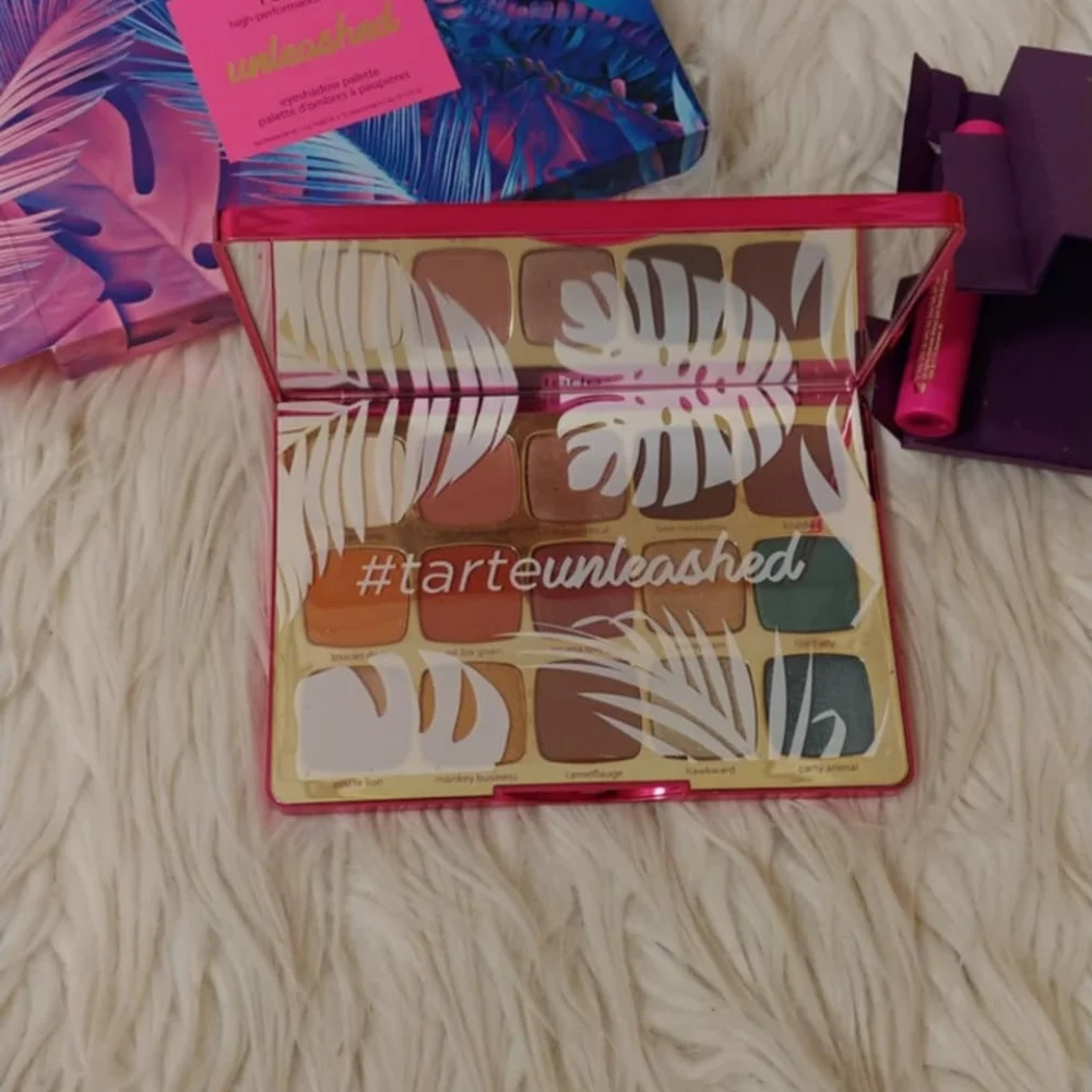 💖FIRM! NWT TARTE UNLEASHED EYESHADOW PALETTE WITH TRAVEL SIZE BIG EGO MASCARA
